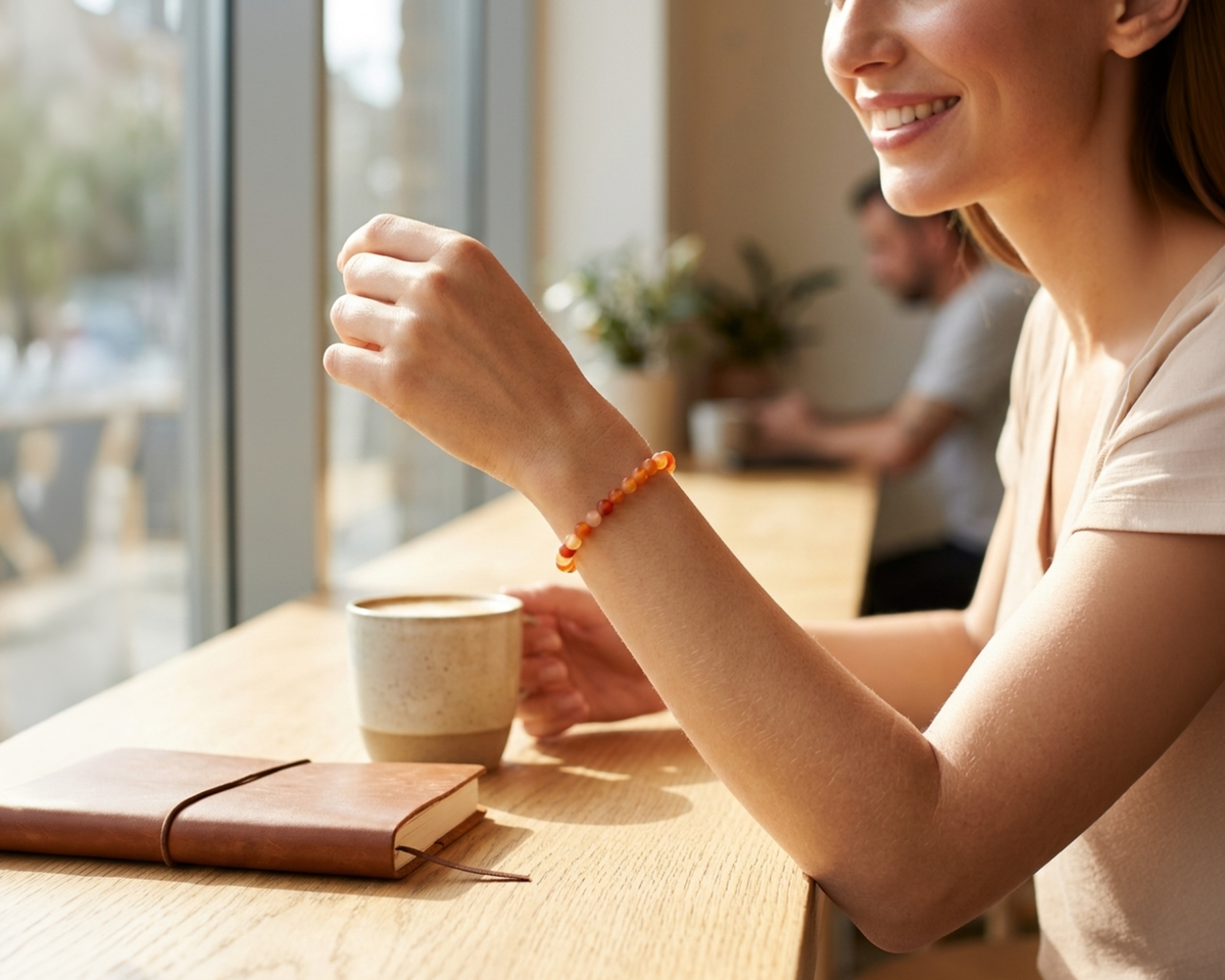Karneol Armband matt getragen | Tiger Treasure