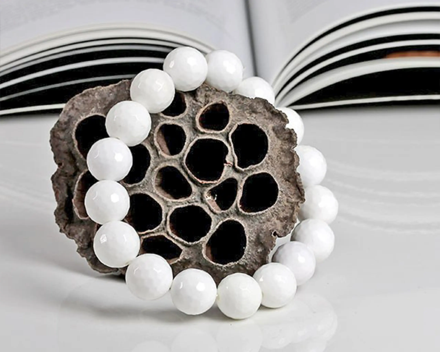 Kascholong Armband mit 12mm facettierte Steine