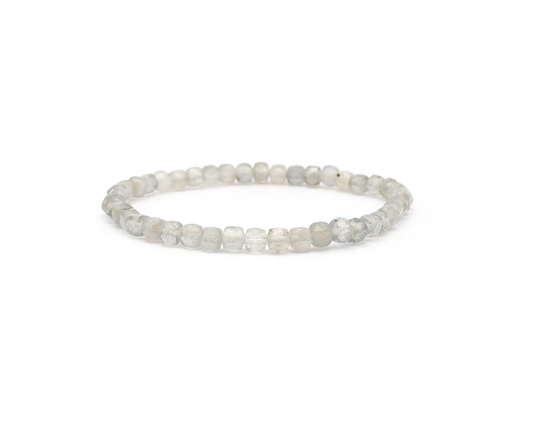 Labradorit Armband mit Würfelform in 19 cm Länge
