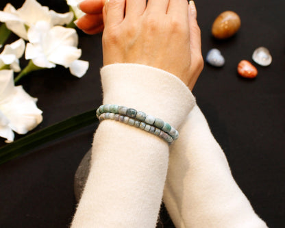 Larimar Armband in Fassform mit Steinen aus der Dominikanischen Republik – Stein der Ruhe und des Ozeans handgefertig Tiger Treasure - Qualität, inspiriert seit 1890