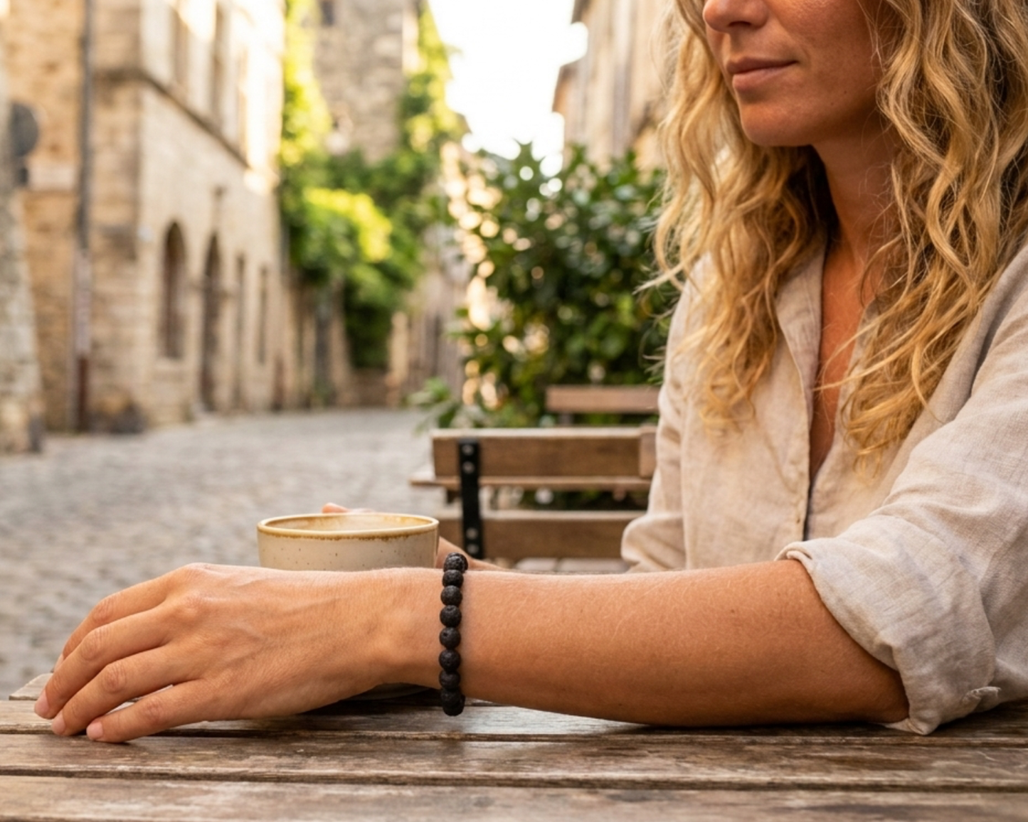 Lavastein Armband, handgefertigt, Edelsteine aus Europa. | Tiger Treasure
