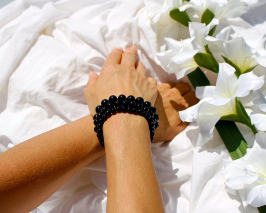 Onyx Armband handgefertigt mit Edelsteinen aus Brasilien Symbol für Stärke und Klarheit Tiger Treasure- Qualität, inspiriert seit 1890