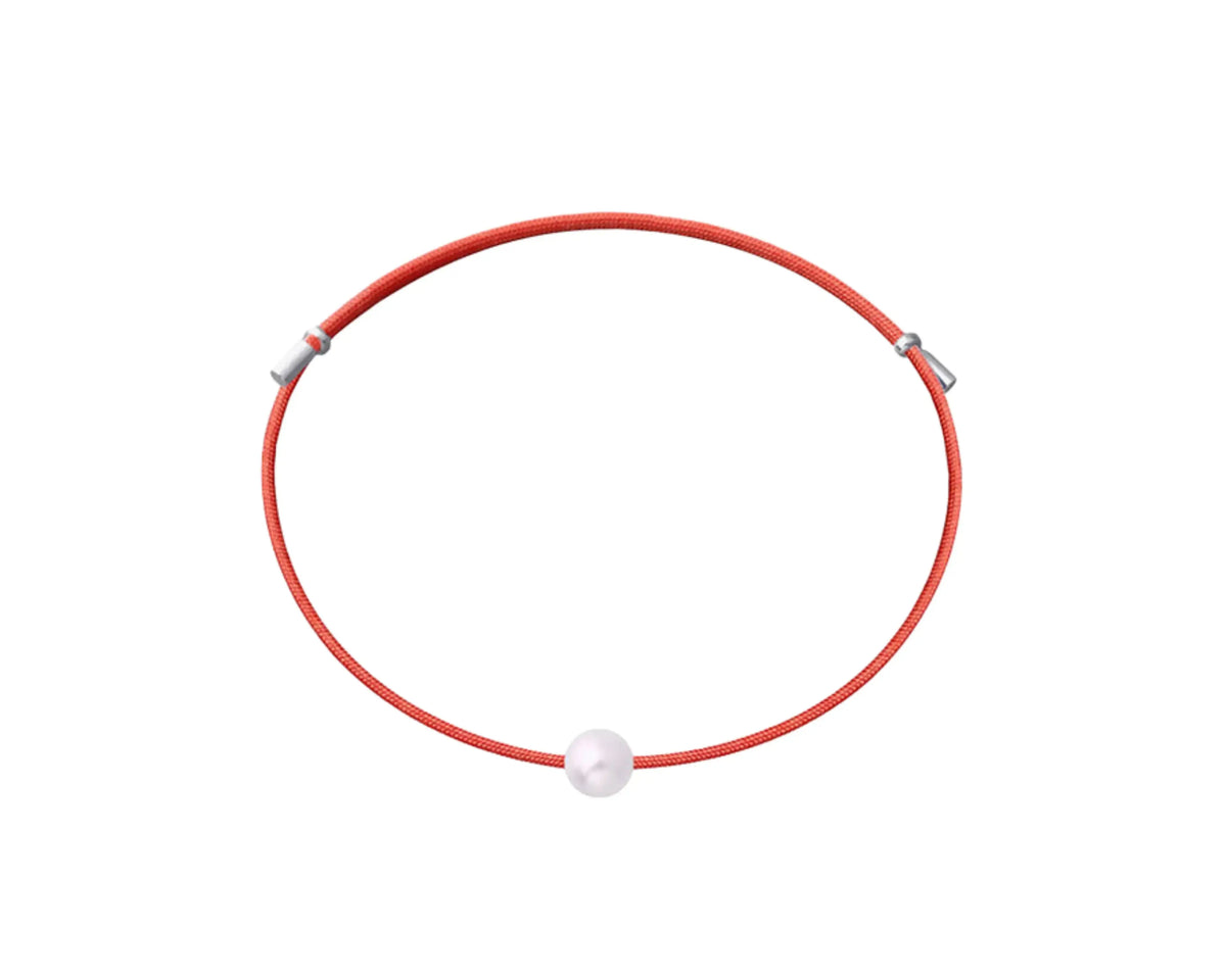 Perlenarmband mit Stoffband, handgefertigt | Tiger Treasure