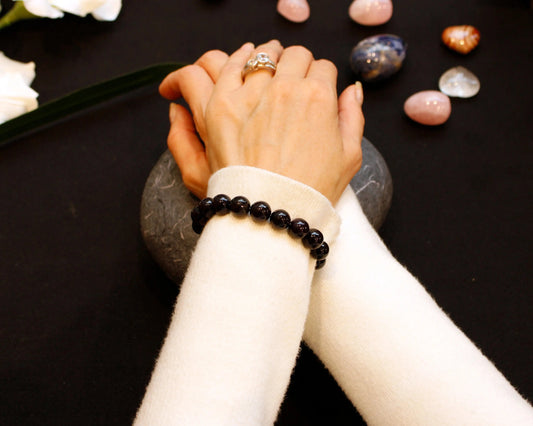 Purpurit Armband 11 mm mit Steinen aus Südafrika für Inspiration und Selbstsicherheit handgefertigt Tiger Treasure - Qualität, inspiriert seit 1890