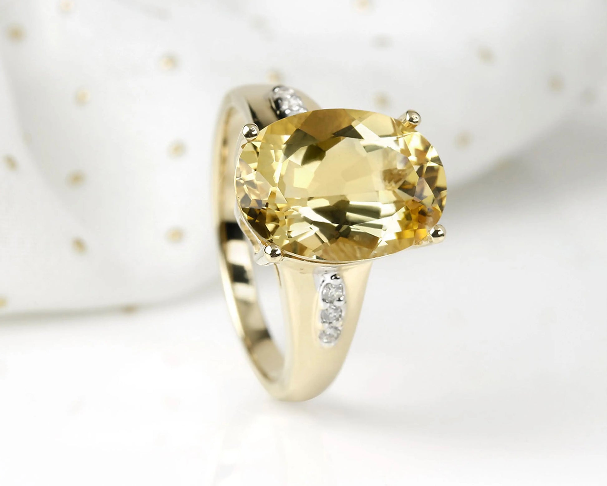 Ring „Meerestraum“ – 14K Gelbgold mit Beryll & Brillanten Tiger Treasure - Qualität, inspiriert seit 1890