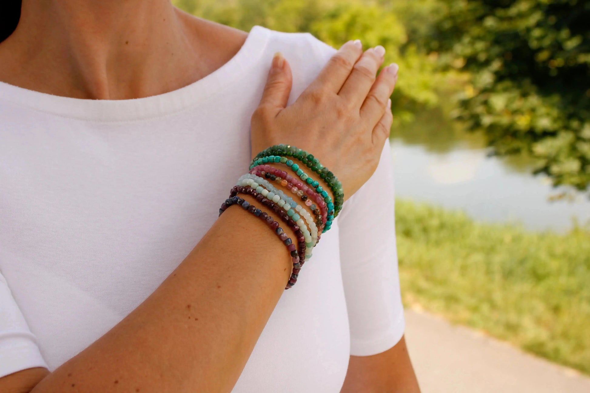 Elegantes Türkis-Armband aus facettierten Würfeln Tiger Treasure- Qualität, inspiriert seit 1890