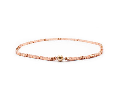 Roséfarbene Hämatit Carre Kette Shadow Magnetica mit 10 mm Magnetverschluss moderne Eleganz handgefertigt in klarer Form Tiger Treasure - Qualität, inspiriert seit 1890