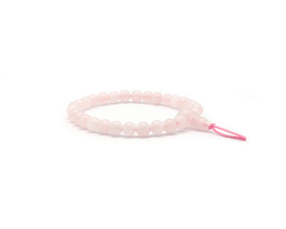 Handgefertigtes elastisches Rosenquarz-Armband für Harmonie und Eleganz