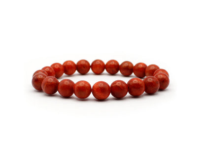Schaumkoralle Armband mit 10mm Durchmesser