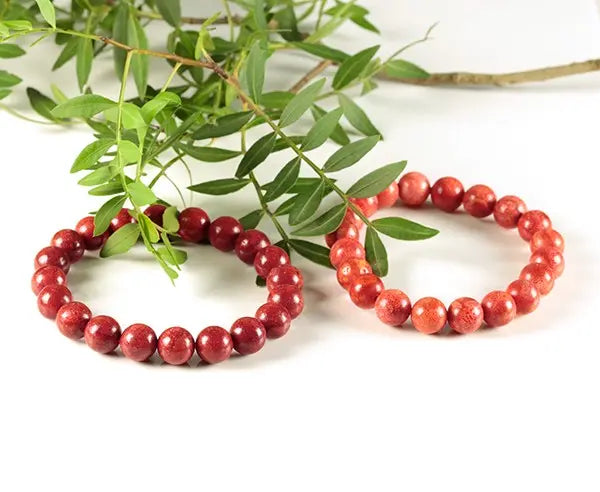 Schaumkoralle Armband mit 10mm Durchmesser
