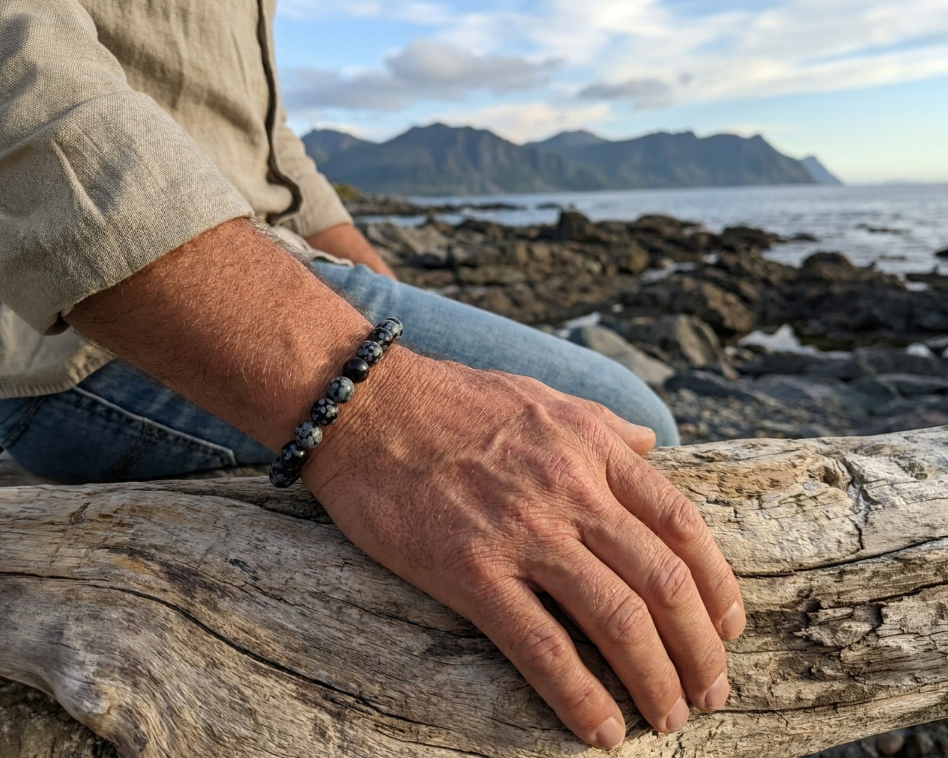 Schneeflocken Obsidian Armband - Tiger Treasure- Qualität, inspiriert seit 1890