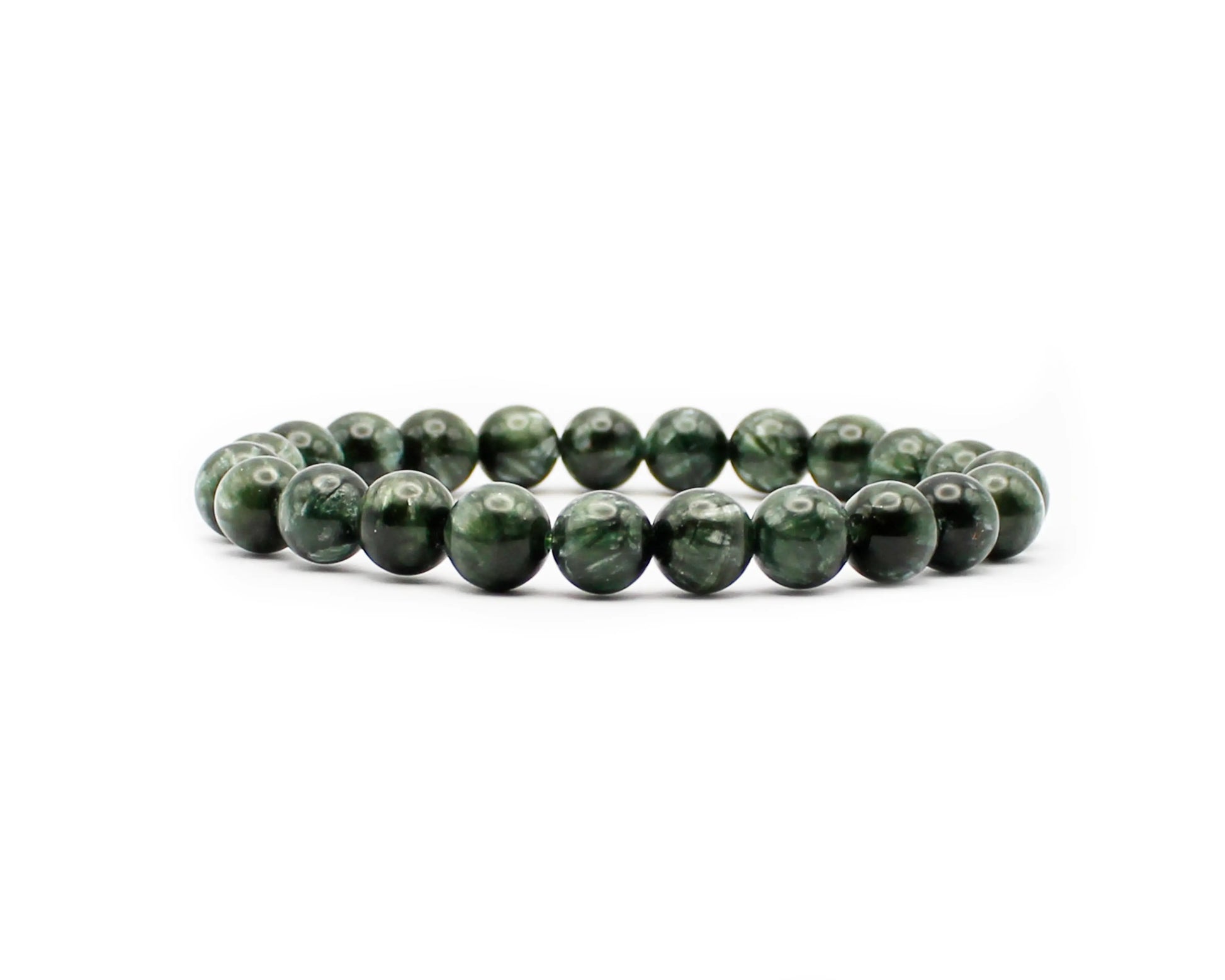 Seraphinit Armband aus Sibirien – gleichlaufend 8 mm, Symbol für Harmonie Tiger Treasure - Qualität, inspiriert seit 1890