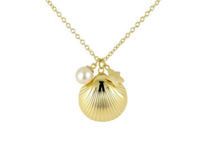 Silber Collier mit Süßwasserzuchtperle & Muschel-Anhänger Tiger Treasure - Qualität, inspiriert seit 1890