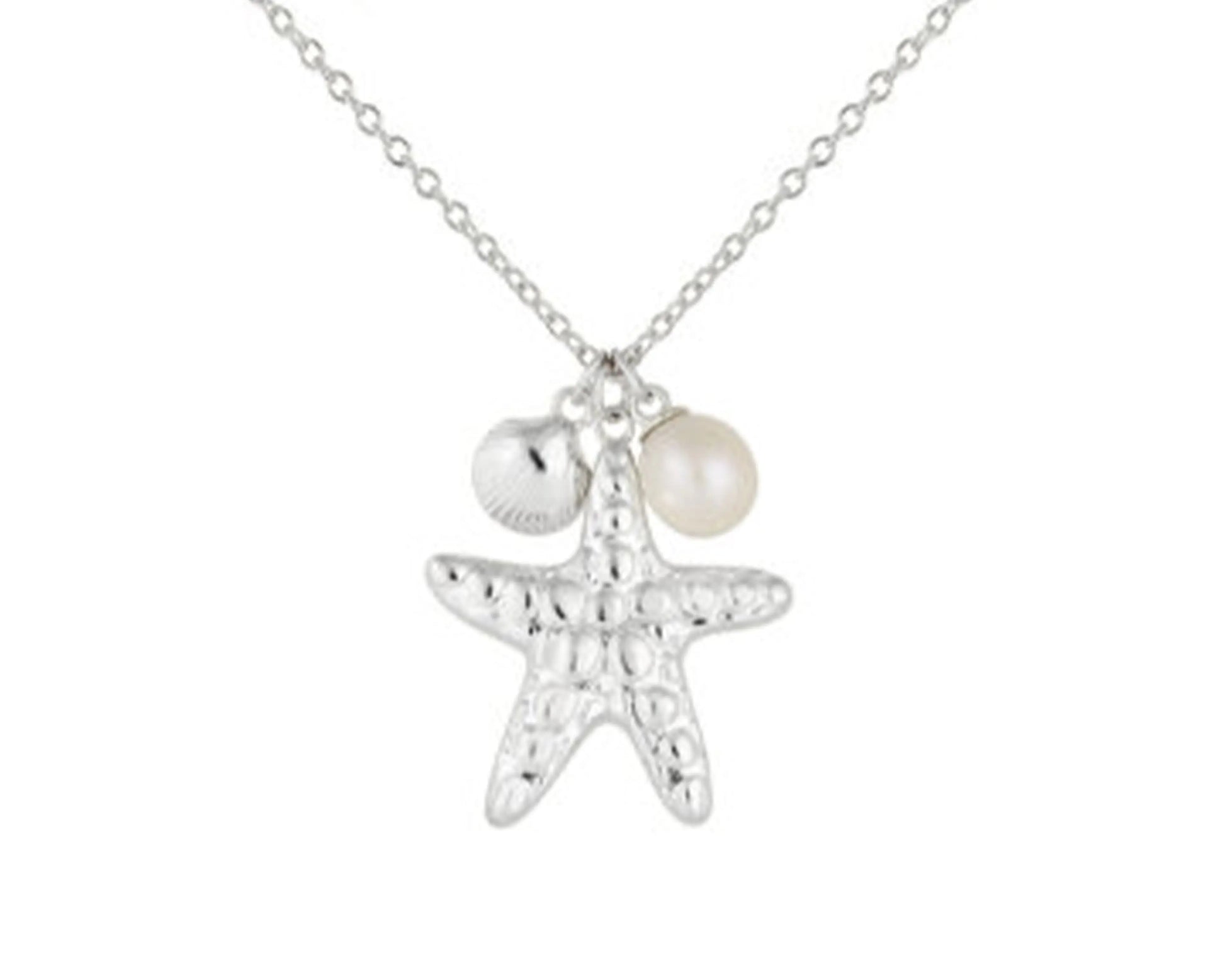 Silber Collier mit Süßwasserzuchtperle & Seestern-Anhänger Tiger Treasure - Qualität, inspiriert seit 1890