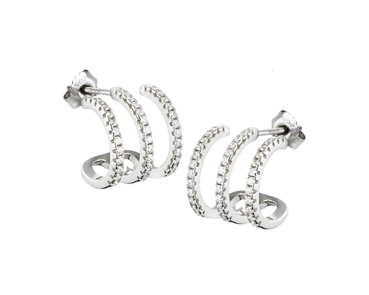 Silver stud earrings