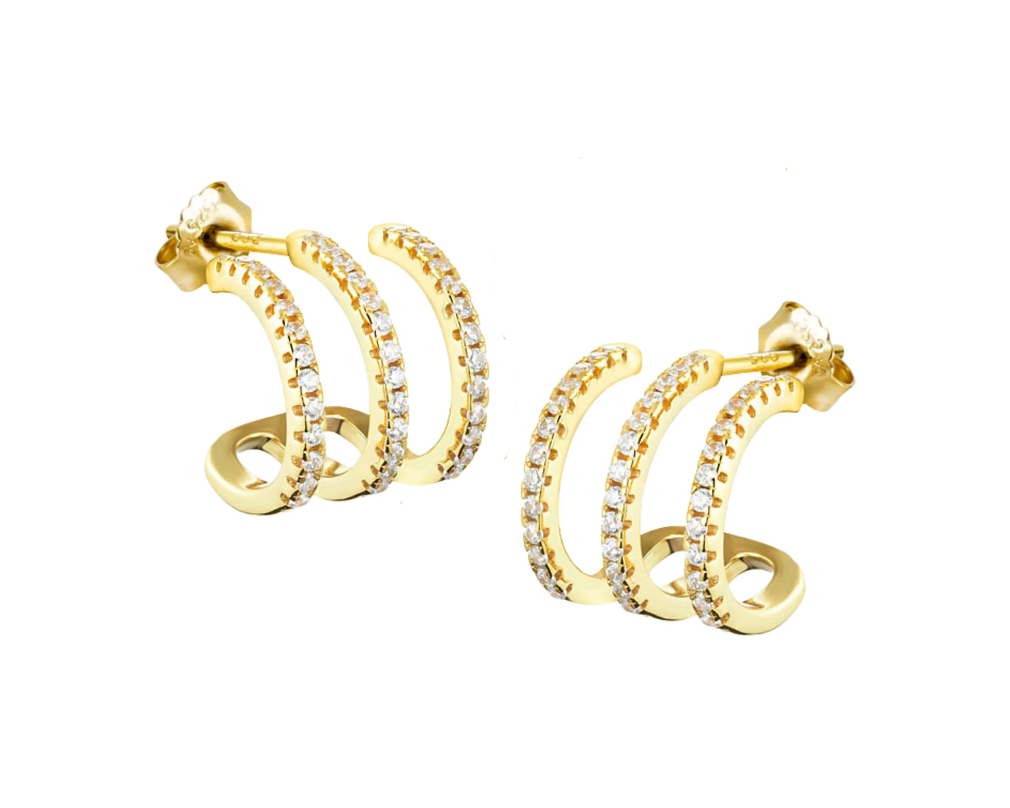 Silver stud earrings