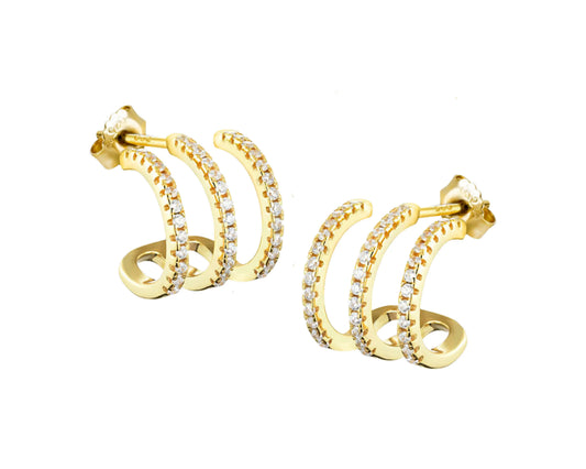 Silver stud earrings