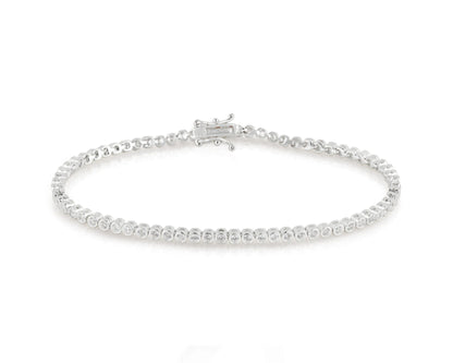 Silberarmband mit rund facettierten Zirkonia in Zargenfassung Tiger Treasure - Qualität, inspiriert seit 1890