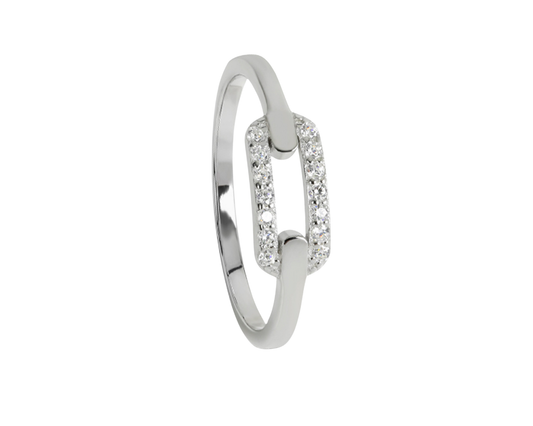 Silberring mit facettierten Zirkonia - Tiger Treasure - Qualität, inspiriert seit 1890