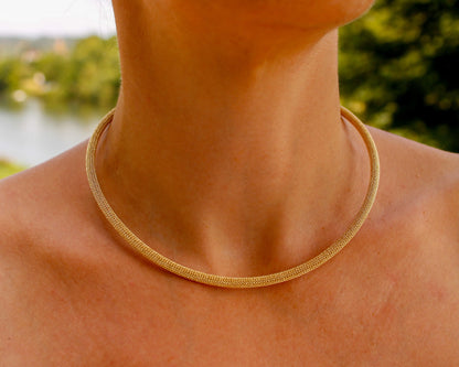 Stilvolles Collier aus Edelstahl und metallisiertem Polyester Tiger Treasure - Qualität, inspiriert seit 1890