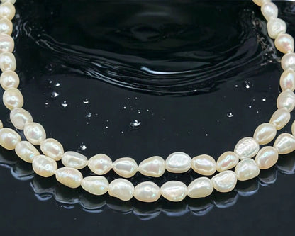 Süßwasser Zuchtperlenkette 90 cm lang