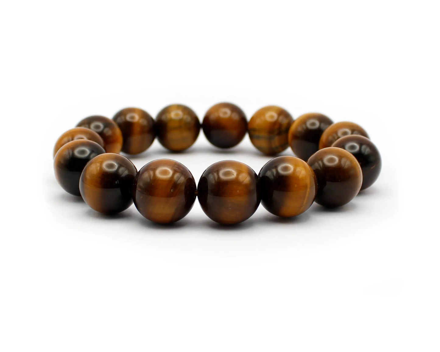 Tigerauge Armband 14mm Steine Naturmode | Tiger Treasure