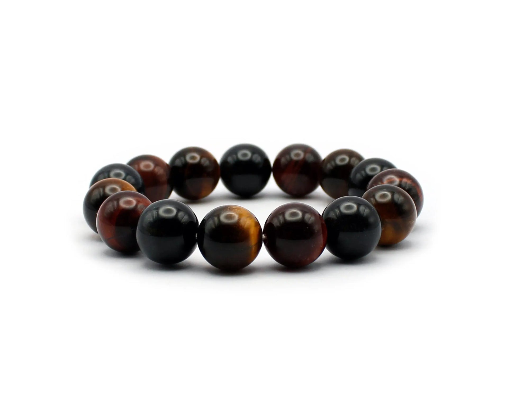 Multicolor Tigerauge Armband 19cm 14mm Steine
