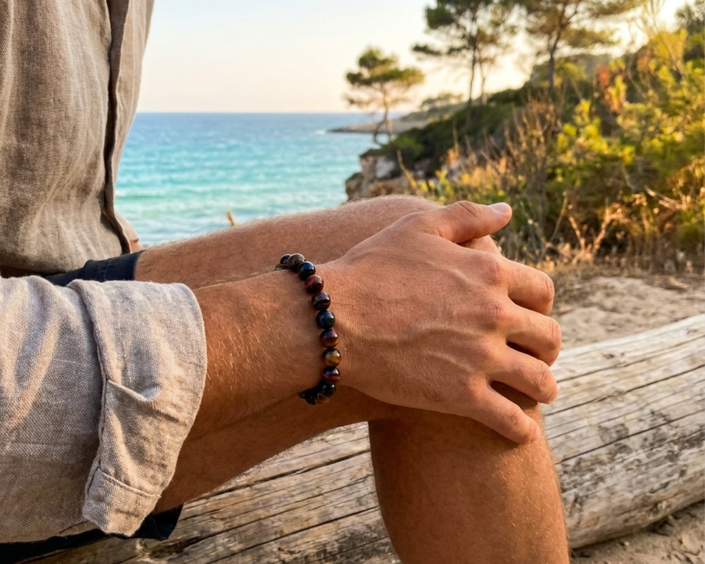 Tigerauge Armband multicolor, handgefertigt, Edelsteine aus Südafrika. | Tiger Treasure