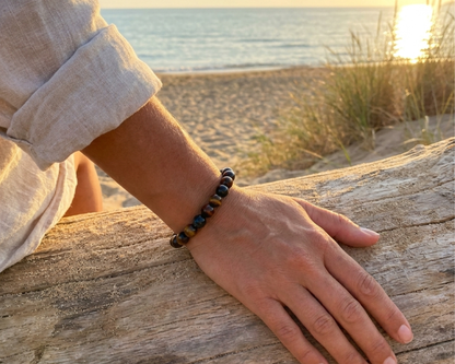 Tigerauge Armband multicolor, handgefertigt, Edelsteine aus Südafrika. | Tiger Treasure