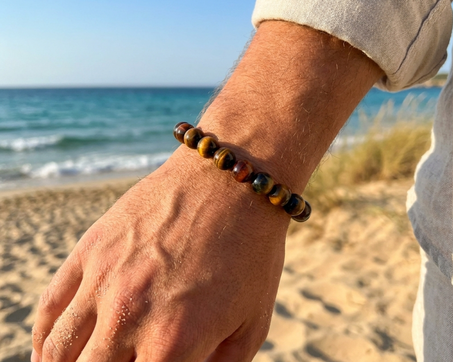 Tigerauge Armband multicolor, handgefertigt, Edelsteine aus Südafrika. | Tiger Treasure