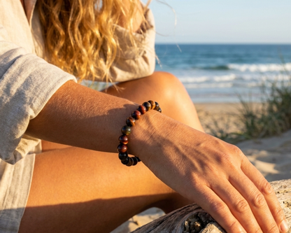 Tigerauge Armband multicolor, handgefertigt, Edelsteine aus Südafrika. | Tiger Treasure