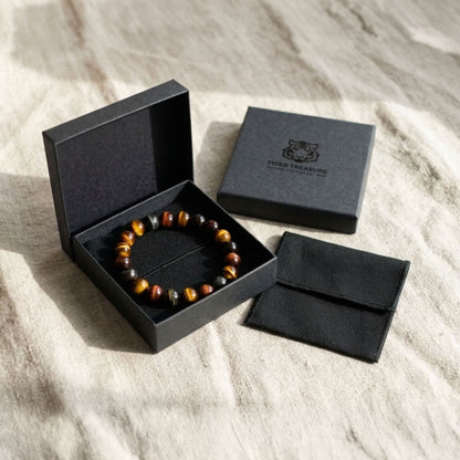 Tigerauge Armband multicolor Geschenkverpackung | Tiger Treasure
