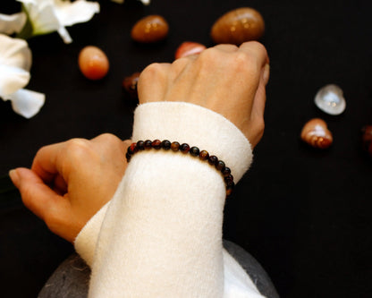 Tigerauge Armband multicolor handgefertigt mit Edelsteinen aus Südafrika Schmuckstück für Schutz und Klarheit Tiger Treasure - Qualität, inspiriert seit 1890