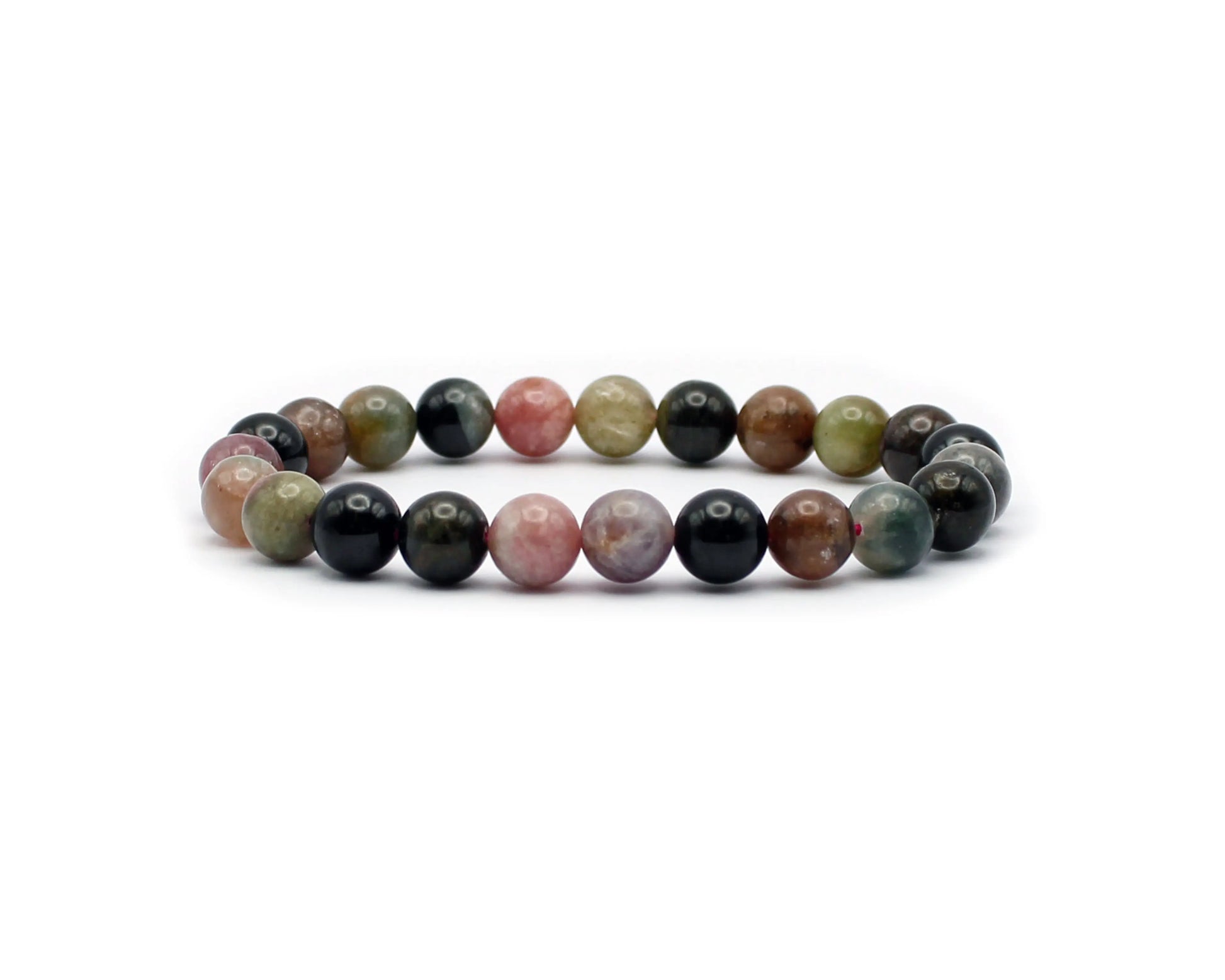 Turmalin Armband multicolor 8 mm handgefertigtes Schmuckstück aus Brasilien für Balance Energie und Lebensfreude Tiger Treasure - Qualität, inspiriert seit 1890