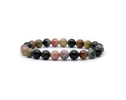 Turmalin Armband multicolor 8 mm handgefertigtes Schmuckstück aus Brasilien für Balance Energie und Lebensfreude Tiger Treasure - Qualität, inspiriert seit 1890