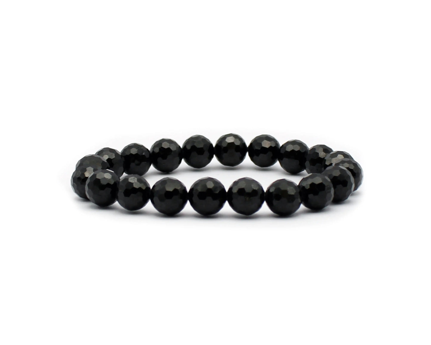 Turmalin Schörl Armband facettiert 10 mm handgefertigtes Schmuckstück aus Brasilien für Schutz Stärke und innere Balance Tiger Treasure - Qualität, inspiriert seit 1890