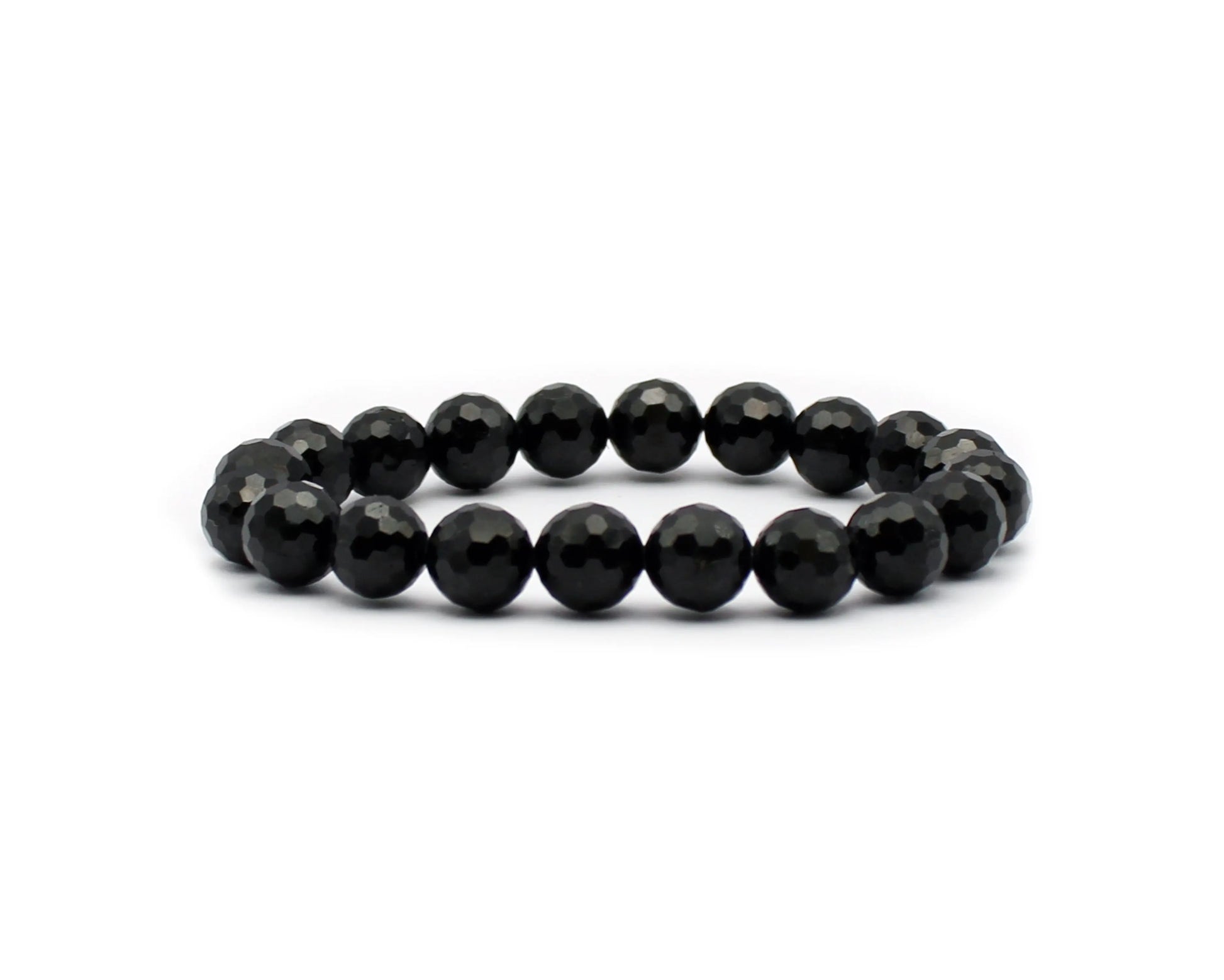 Turmalin Schörl Armband facettiert 10 mm handgefertigtes Schmuckstück aus Brasilien für Schutz Stärke und innere Balance Tiger Treasure - Qualität, inspiriert seit 1890