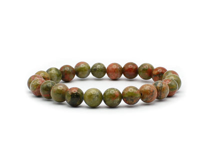 Unakit Armband handgefertigt mit Edelsteinen aus Südafrika in 6 mm und 8 mm Schmuckstück für Harmonie Balance und Lebensenergie Tiger Treasure - Qualität, inspiriert seit 1890